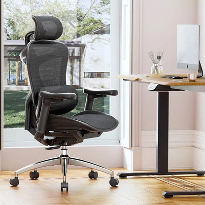 Ergonomic Office Chair, Dynamic Lumbar Support, Adjustable.