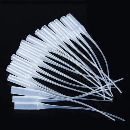 New 100Pcs Glue Micro-Tips Plastic Glue Bottle Tips Glue Extender Precision Applicator Dropping Tube Nozzle For Crafting Lab