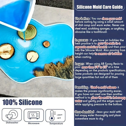 24" Silicone Tray Set - Perfect for DIY coffee table.