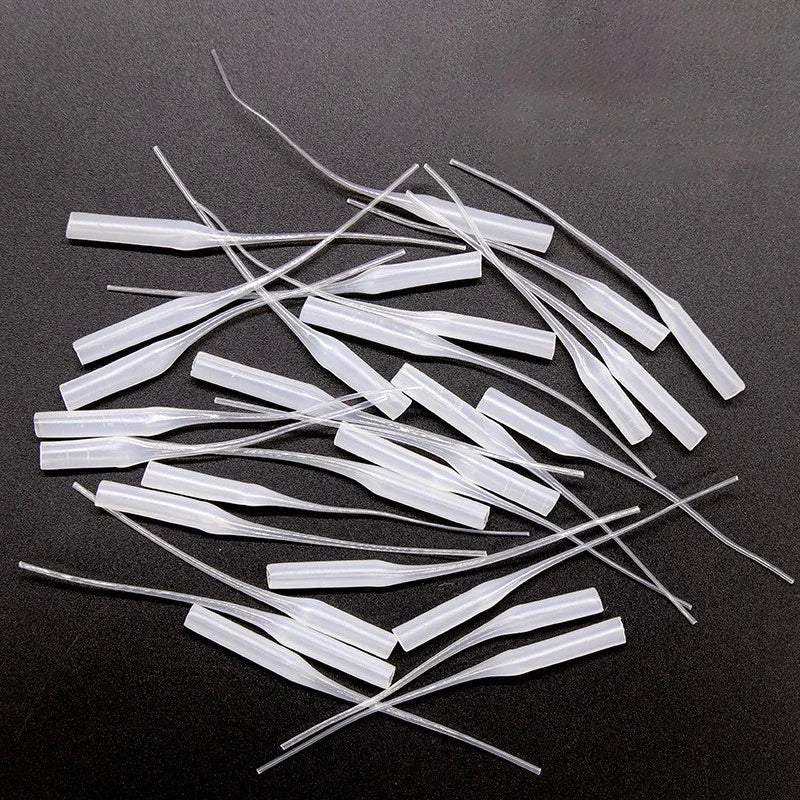 New 100Pcs Glue Micro-Tips Plastic Glue Bottle Tips Glue Extender Precision Applicator Dropping Tube Nozzle For Crafting Lab