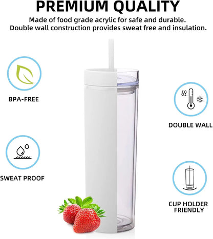 20 OZ. ( 24 Pack) Double Wall Plastic Tumblers, Matte