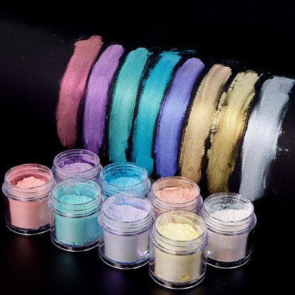 8 Colors 10ml.  Pearl Powder Pigment