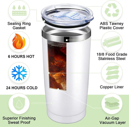 25 Pack Insulated Travel Tumbler, 20 oz. Powder Coated