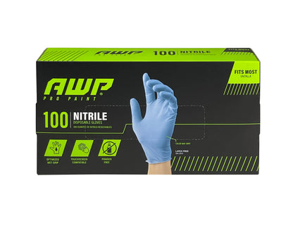 Disposable Gloves, Nitrile, Blue, One Size, 100 Count