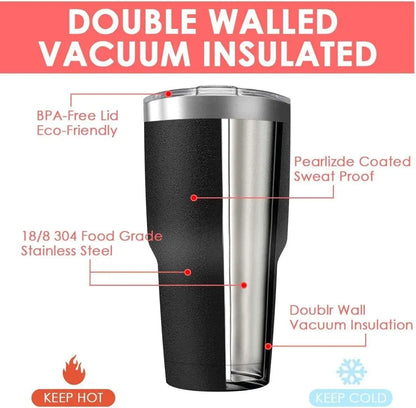 8 /30oz Tumblers, Travel Mug with Lids, Stainless Steel.