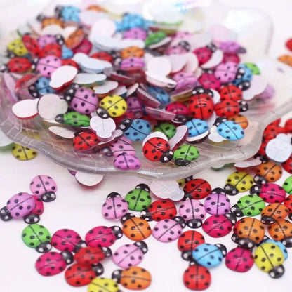 New 30/100pcs Mix Resin Ladybug 9*13mm For Crafts