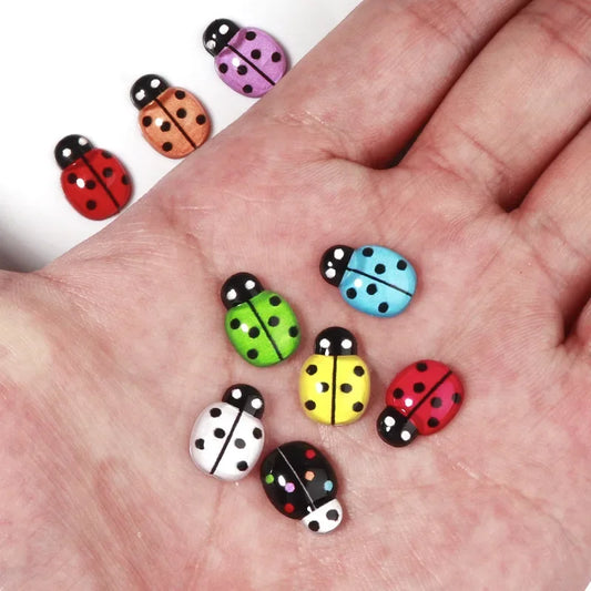 New 30/100pcs Mix Resin Ladybug 9*13mm For Crafts