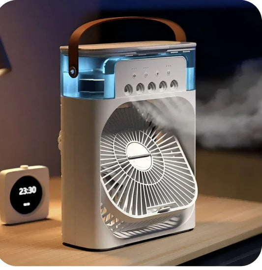 Portable Air Conditioner,  Cooler Water, USB Powered, LED Night Light, 3 In 1