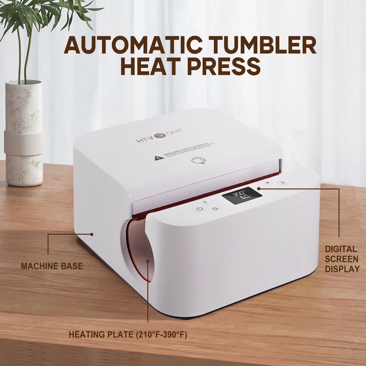 HTVRONT Auto Tumbler Heat Press, For Various Tumblers