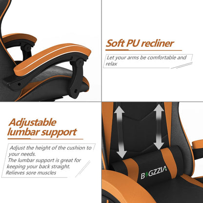 Gaming Chair, Office Chair, Ergonomic, Headrest and Lumbar Support.