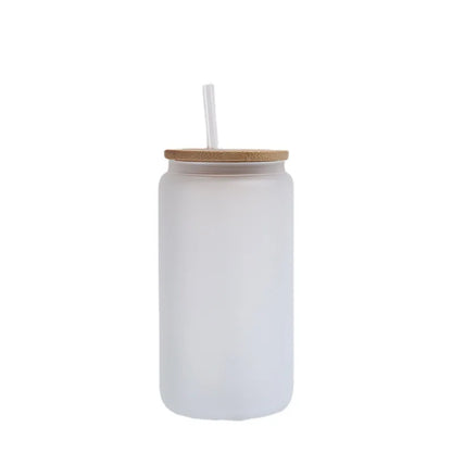 8 Pack Sublimation Blanks, Frosted glass jars.