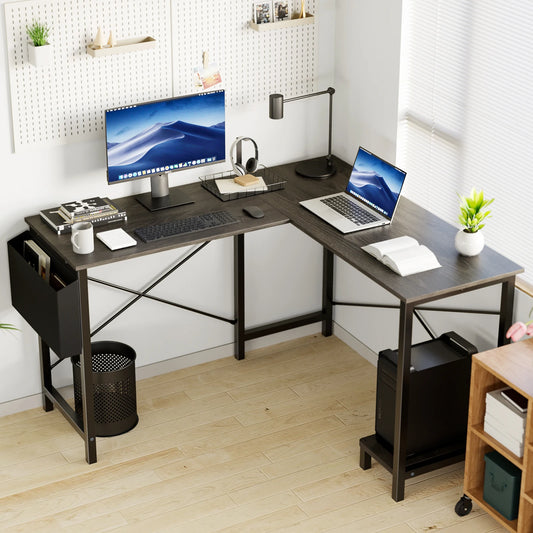 JHK Gaming Corner 50 Inch Office Writing PC Wooden Table.