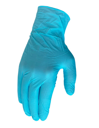 Disposable Gloves, Nitrile, Blue, One Size, 100 Count