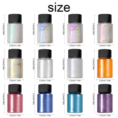 12Colors Nail Powder,  Pearl, Pigment Powder