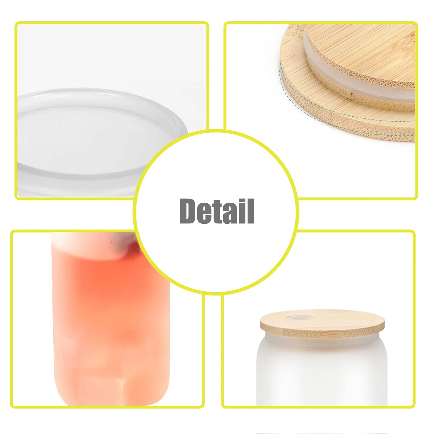 8 Pack Sublimation Blanks, Frosted glass jars.