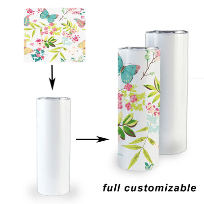 20oz 30oz Sublimation Blanks Straight Skinny Tumbler, Double  Wall.